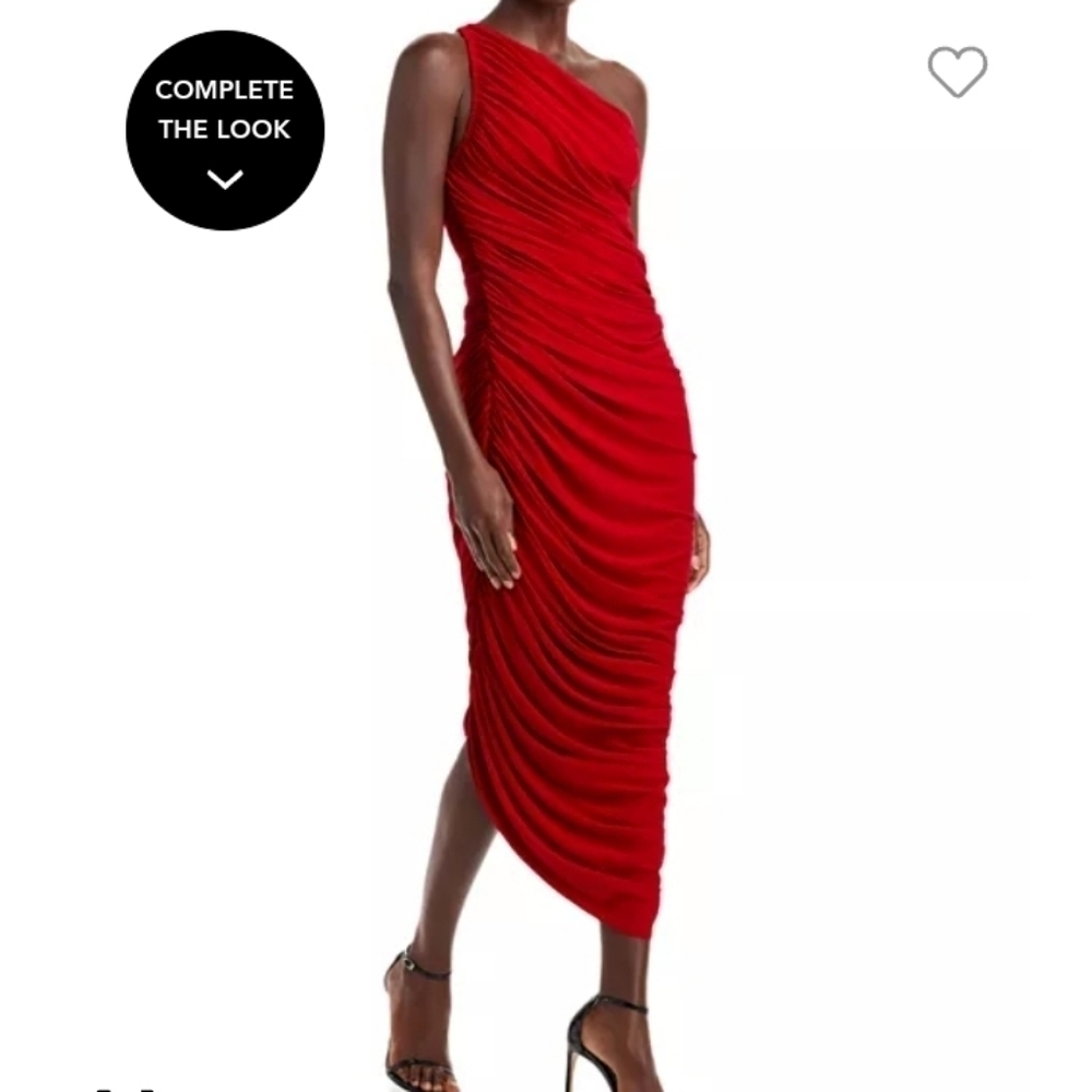 Norma Kamali Red Diana Gown Size Small